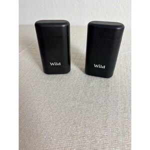 Wild Refillable Deodorant Case Set OS Black Excellent Sustainable Aluminum 2pc